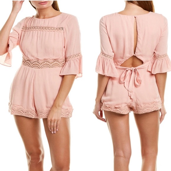Ale by Alessandra Leticia Romper NEW Tea Rose M XS - Picture 1 of 10